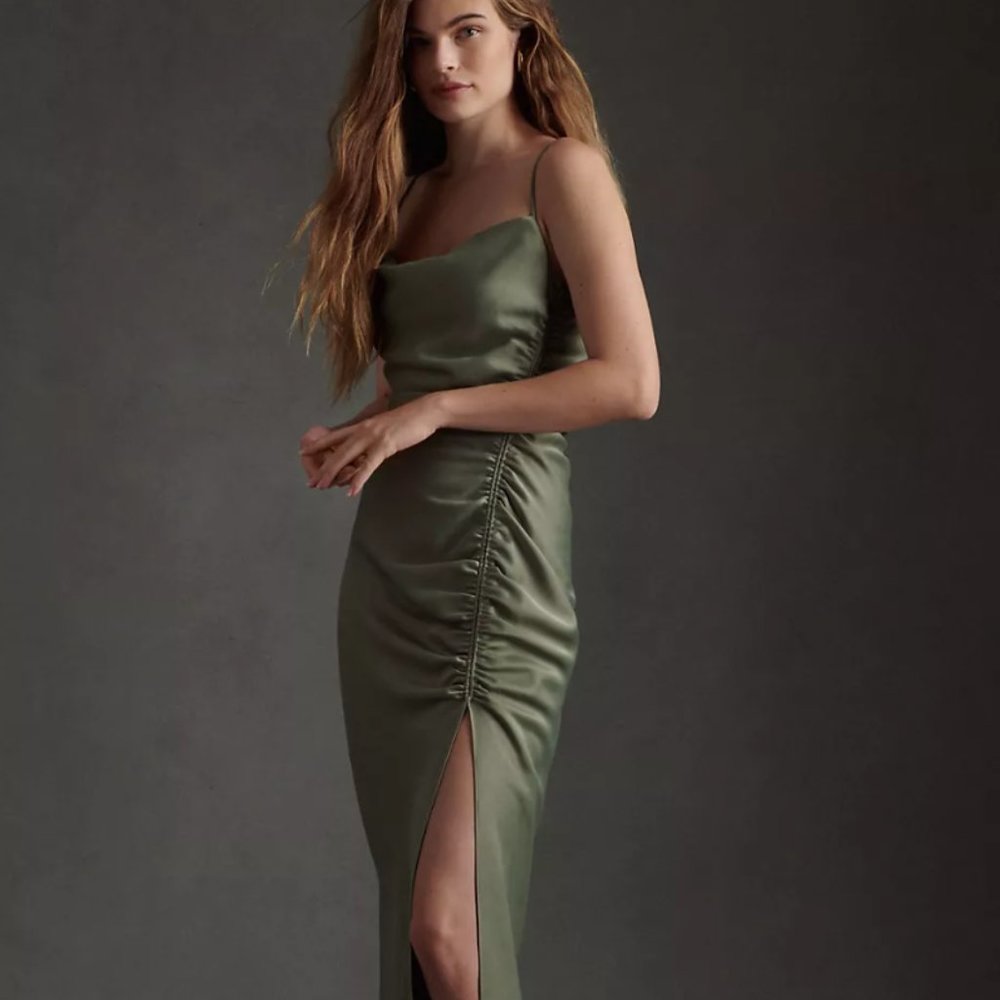 BHLDN Jennings Satin Charmeuse Dress